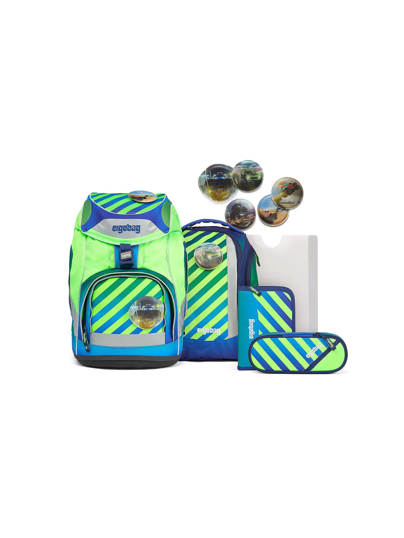 ERGOBAG | Schulrucksack Set 6tlg Pack - TruckBär Neo Edition | 